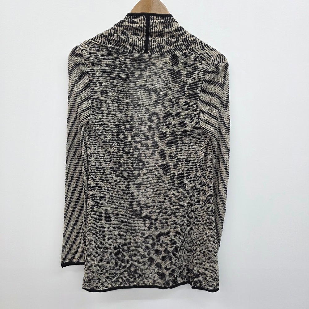 Cache Metallic Animal Print Cardigan Womens XS Dressy Open Front Evening Layer - Picture 4 of 13